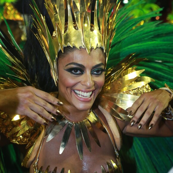 Juliana Paes falou sobre a possibilidade da Grande Rio não ser rebaixada para o grupo de acesso do Rio de Janeiro nesta terça-feira, 20 de fevereiro de 2018