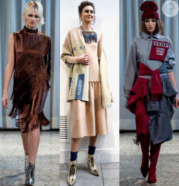 Franjas, meias e estampas feministas são destaques da Semana de Moda em Milão para o outono e inverno 2019