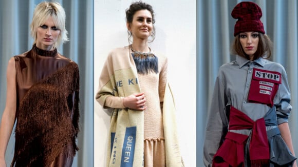 Moda em Milão: grifes apostam em franjas, meias e feminismo no inverno 2019
