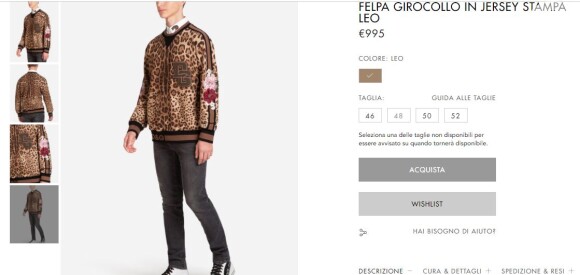 Neymar escolheu um casaco Dolce & Gabbana com estampa de leopardo avaliado em R$ 4.020