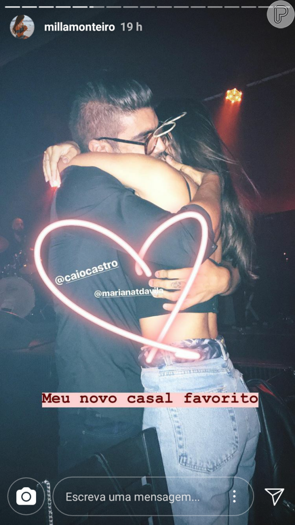 Caio Castro e a namorada, Mariana D' Ávila, foram elogiados por amiga da modelo: 'Meu novo casal favorito'