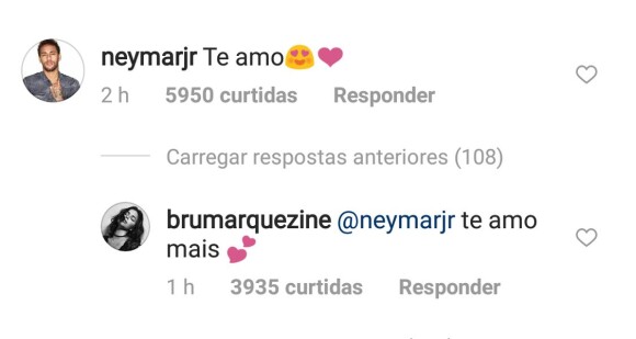 Bruna Marquezine e Neymar se declaram pela web