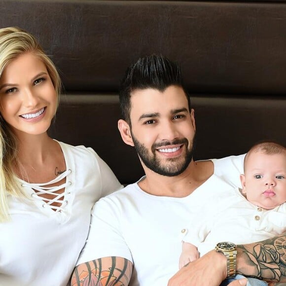 Gusttavo Lima e Andressa Suita são pais do pequeno Gabriel, de quase 8 meses