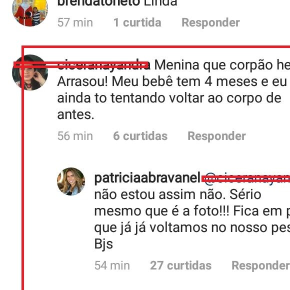Patricia Abravanel responde fã sobre silhueta após segunda gravidez