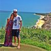 Alexandre Pato e Sophia Mattar estiveram na Bahia no fim do ano
