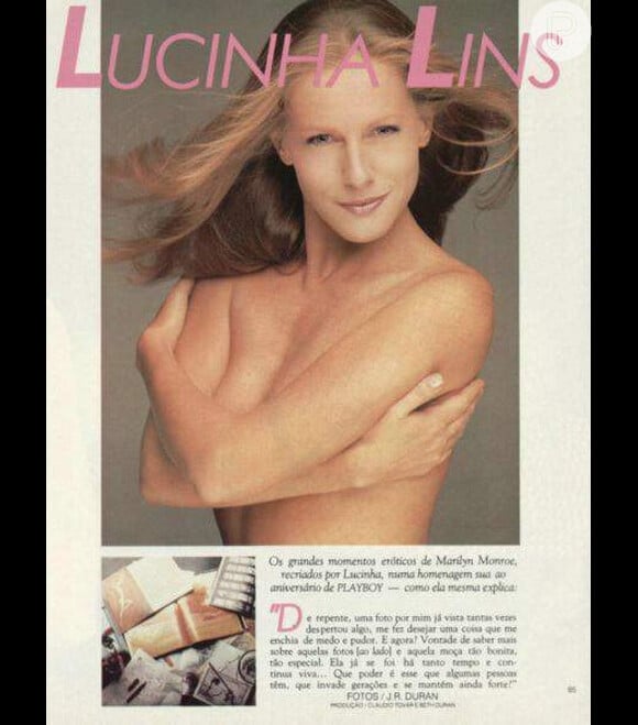 Lucinha Lins tinha 31 anos quando posou nua para a 'Playboy'