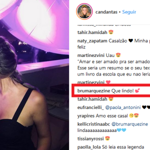 Bruna Marquezine comentou declaração de amor de Carol Dantas para o namorado, Vinícius Martinez