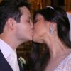 Sertanejo Matheus se casou com a modelo Paula Aires