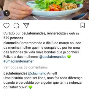 Paula Fernandes retribui elogio de jornalista apontado como affair