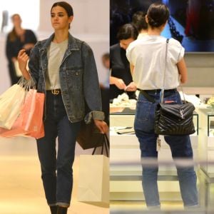 Bruna Marquezine aposta em look casual e acessórios grifados para ir às compras