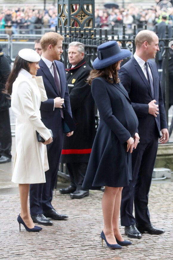 Meghan Markle e Kate Middleton posaram com os Príncipes Harry e William