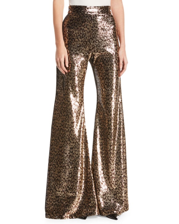 A calça leopard print de Halpern é vendida pela Bergdorf Goodman a $ 1.985