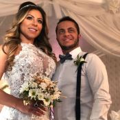 Gretchen assiste pela web casamento do filho Thammy Miranda em Las Vegas