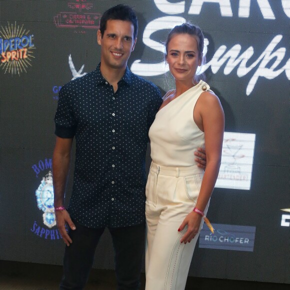 Juliana Silveira foi com o marido, John Vergara, à a festa de aniversário de 36 anos da promoter Carol Sampaio, no hotel Belmond Copacabana Palace, na Zona Sul do Rio de Janeiro, na noite deste domingo, 18 de março de 2018