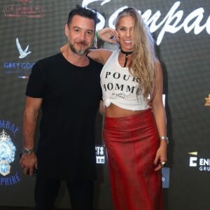 Adriana Galisteu e o Marido, Alexandre Iódice, na festa de aniversário de 36 anos da promoter Carol Sampaio, no hotel Belmond Copacabana Palace, na Zona Sul do Rio de Janeiro, na noite deste domingo, 18 de março de 2018