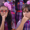 Bárbara (Renata Randel) e Frida (Sienna Belle) encontram um forma fazerem Dulce Maria (Lorena Queiroz) não parcitipar do concurso de talentos no colégio Doce Horizonte , na novela 'Carinha de Anjo'