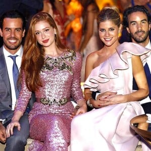 Marina Ruy Barbosa e marido, Xande Negrão, posam com Lala Rudge e o namorado dela, Bruno Khouri