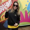 Danielle Winits chegou animada para assistir ao jogo Bélgica x Rússia no camarote Brahma Deck no Maracanã, na Zona Norte do Rio de Janeiro, no sábado, 22 de junho de 2014