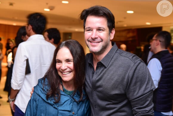 Regina Duarte e Murilo Benício se encontraram na pré-estreia da peça 'Love, Love, Love'