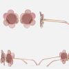 Óculos com formato de flor da grife Dolce & Gabanna usado por Anitta é feito de metal dourado rosa e tem lentes (as das pétalas) espelhadas com efeito 3D