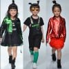 Crianças deram show de fofura e estilo no desfile da marca Sunhaitao, na Mercedes-Benz China Fashion Week, em Pequim, em 30 de março de 2018