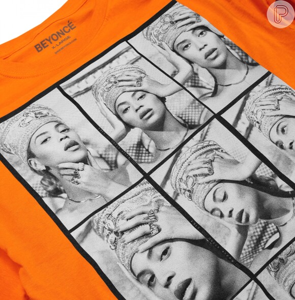Cropped laranja pode ser encontrado na loja virtual de Beyoncé por $ 45 (R$ 151)