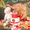 Karina Bacchi investiu em uma festa com tema Cantina Italiana para filho, Enrico