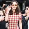 Bella Hadid escolheu um look descolado para a inauguração de uma loja da joalheria Tag Heuer Ginza, em Tóquio, no Japão, nesta segunda-feira, 9 de abril de 2018 
