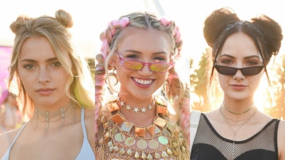 Coques duplos e tranças dominam penteados do festival Coachella. Inspire-se!
