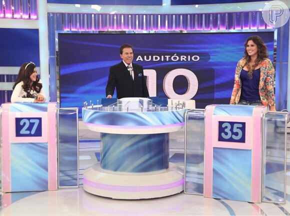 Neste domingo, Silvio Santos também recebeu Maísa e Lívia Andrade no 'Jogo das 3 pistas'