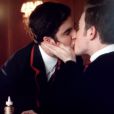 Em 'Glee' (2011), Kurt (Chris Colfer) e Blaine (Darren Criss) se beijam. A cena era um das mais esperadas pelos telespectadores do seriado jovem