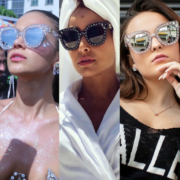 Óculos de sol Gucci com estrelas e brilho vira queridinho de famosos. Saiba mais em matéria publicada nesta terça-feira, dia 24 de abril de 2018
