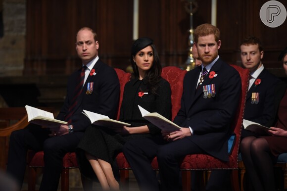 Príncipe William, Meghan Markle e príncipe Harry compareceram ao Anzac Day Service, na Abadia de Westminster, em Londres