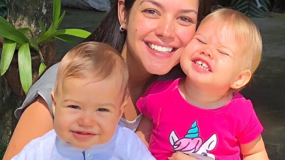 Thais Fersoza baba pelos filhos, Melinda e Teodoro: 'Meus maiores amores'