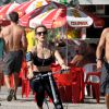 Bianca Bin costuma se exercitar na orla do Rio de Janeiro