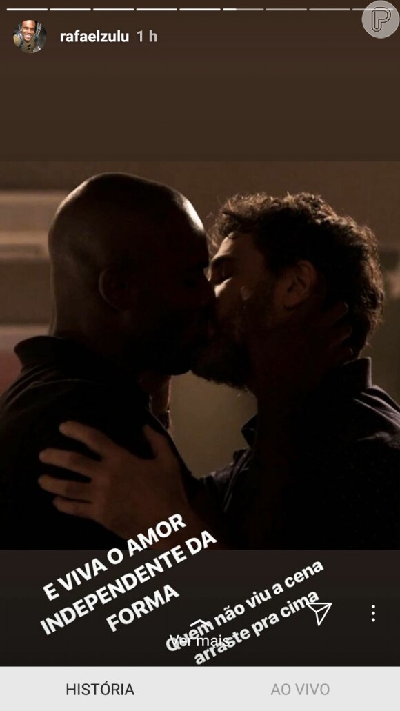Cido (Rafael Zulu) e Samuel (Eriberto Leão) se beiajram pela primeira vez no capítulo desta terça-feira, 8 de maio de 2018 da novela 'O Outro Lado do Paraíso'