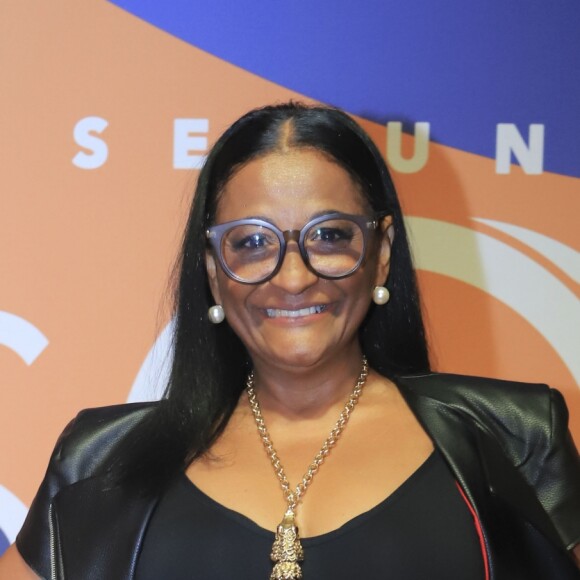 Claudia di Moura posa na festa de lançamento da nova novela "Segundo Sol", que aconteceu dia 8 de maio de 2018