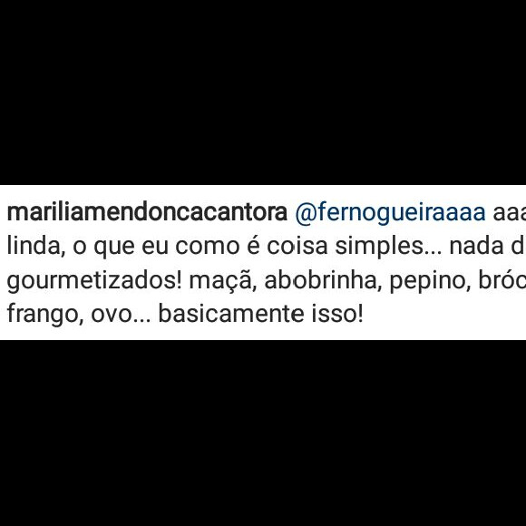 Marília Mendonça listou ingredientes de sua reeducação alimentar