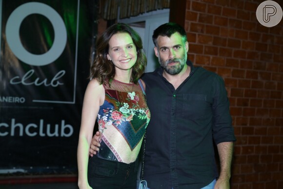 Fernanda Rodrigues e o marido, Raoni Carneiro, na festa de encerramento da novela 'O Outro Lado do Paraíso', no Beach Club na Barra da Tijuca, zona oeste do Rio de Janeiro, na noite desta sexta-feira, 11 de maio de 2018