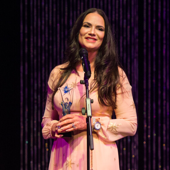 Luiza Brunet no Brazilian International Press Awards de Arte e Cultura 2018, na Flórida, nos Estados Unidos, neste sábado, 12 de maio de 2018