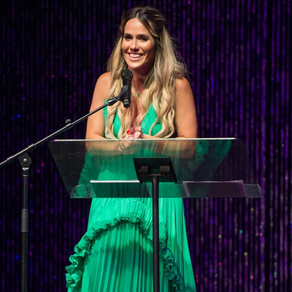 A apresentadora Fernanda Pontes no Brazilian International Press Awards de Arte e Cultura 2018, na Flórida, nos Estados Unidos, neste sábado, 12 de maio de 2018