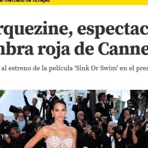 'Bruna Marquezine espetacular no tapete vermelho de Cannes', disse o 'Mundo Esportivo'. Site afirmou ainda que a atriz foi o centro das atenções