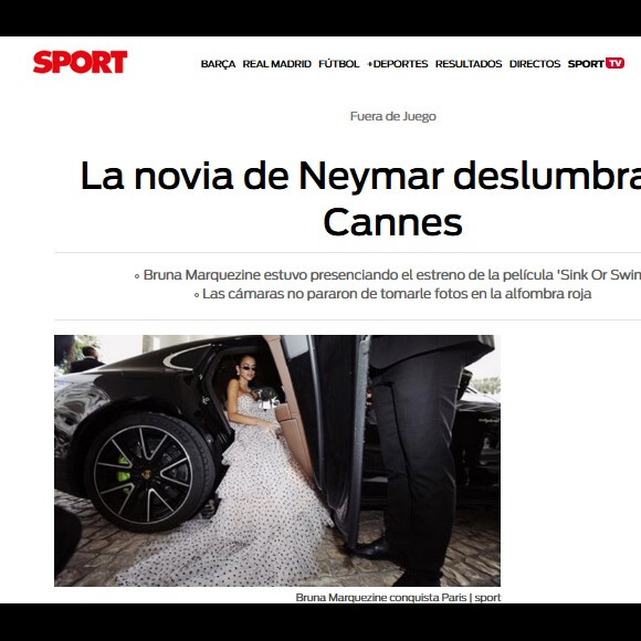 Bruna Marquezine não parou de ser fotografada e estava deslumbrante em Cannes, disse o 'Sport'