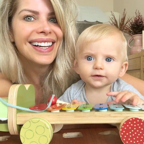 Enrico completou 9 meses de vida e Karina Bacchi fez uma festa para celebrar a data