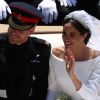 Príncipe Harry e Meghan Markle em cortejo por Windsor após o casamento