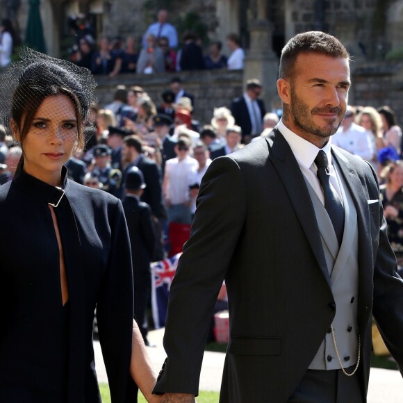 David Beckham e Victoria Beckham prestigiaram o casamento do príncipe Harry com Meghan Markle