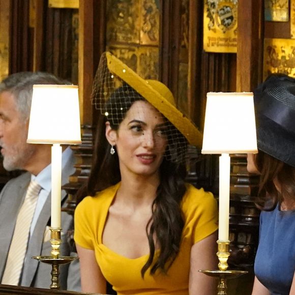 George Clooney e a mulher, Amal Clooney, no casamento do príncipe Harry com Meghan Markle, neste sábado, 19 de maio de 2018