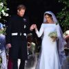 Meghan Markle usa vestido de noiva inspirado na primeira noiva negra da realeza ocidental, em seu casamento com príncipe Harry, em 20 de maio de 2018