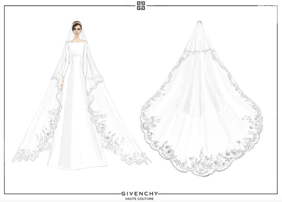 Givenchy Haute Couture divulgou o croqui do vestido de noiva de Meghan Markle