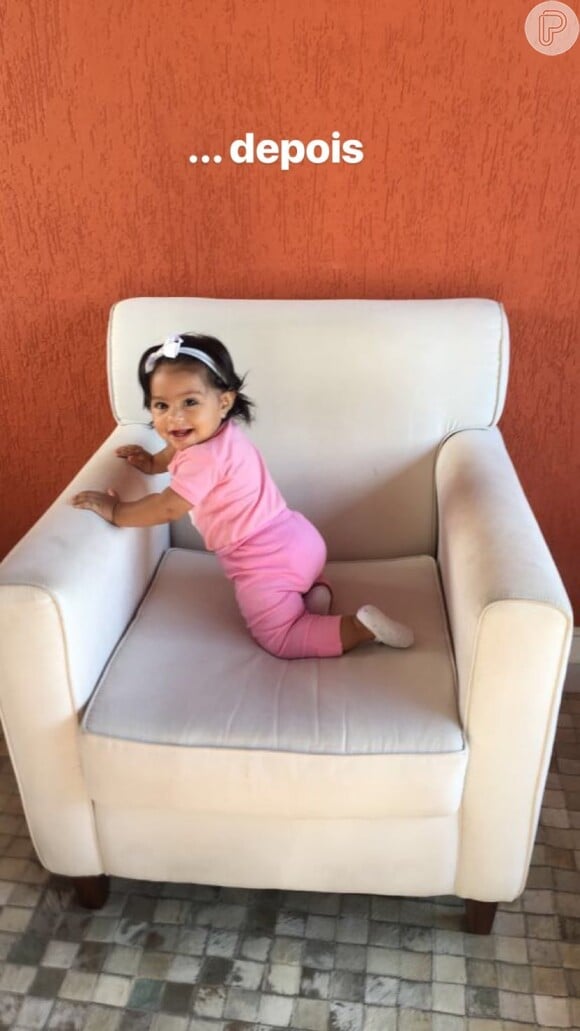 Juliana Alves comemorou 8 meses da filha, Yolanda, na segunda-feira, 21 de maio de 2018